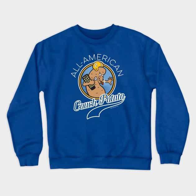 All-American Couch Potato Crewneck Sweatshirt by eBrushDesign